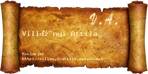 Villányi Attila névjegykártya